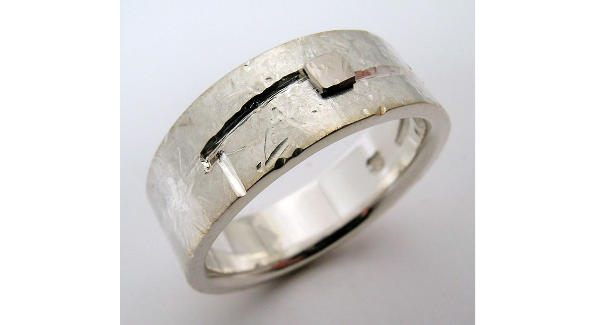Waterton Jewelry, Mens, Geometric, Wedding, Ring, Platinum