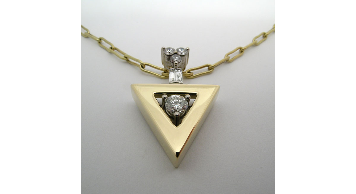 Waterton Jewelry, Custom, Made, Pendant, 18k, Diamond, Chain